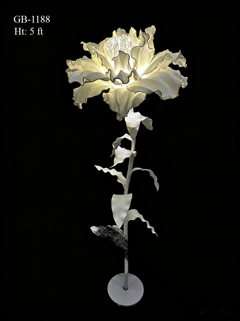 OUTDOOR AND INDOOR EVA FLOWER LIGHT WITH STAND  - LARGE ROSE
