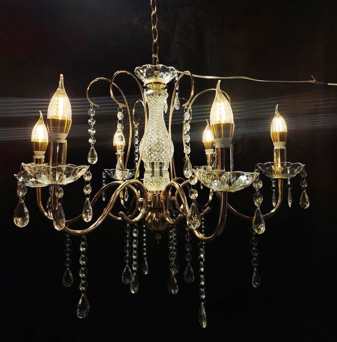 Cheap Metal jhoomer chandelier light for wedding and event decoration delivered all over India