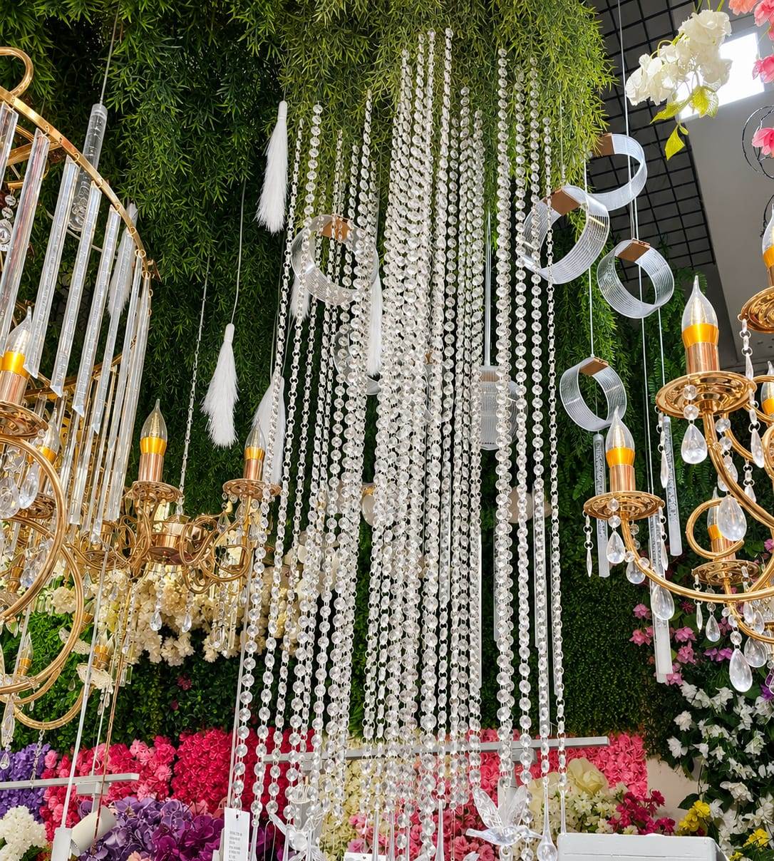 Glass Hanging Crystal Runner 1 meter long Ginni Bloom Mumbai India