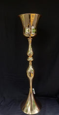 Gold metal trophy pot for wedding and event decor 