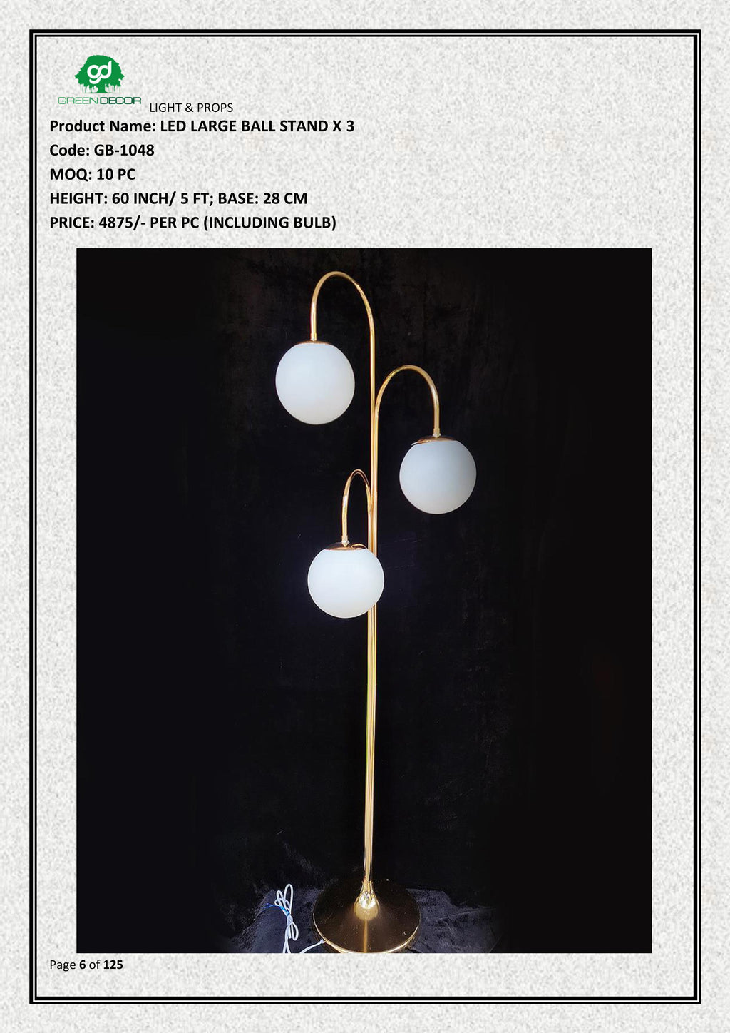 Led ball stand Green Decor Mumbai 