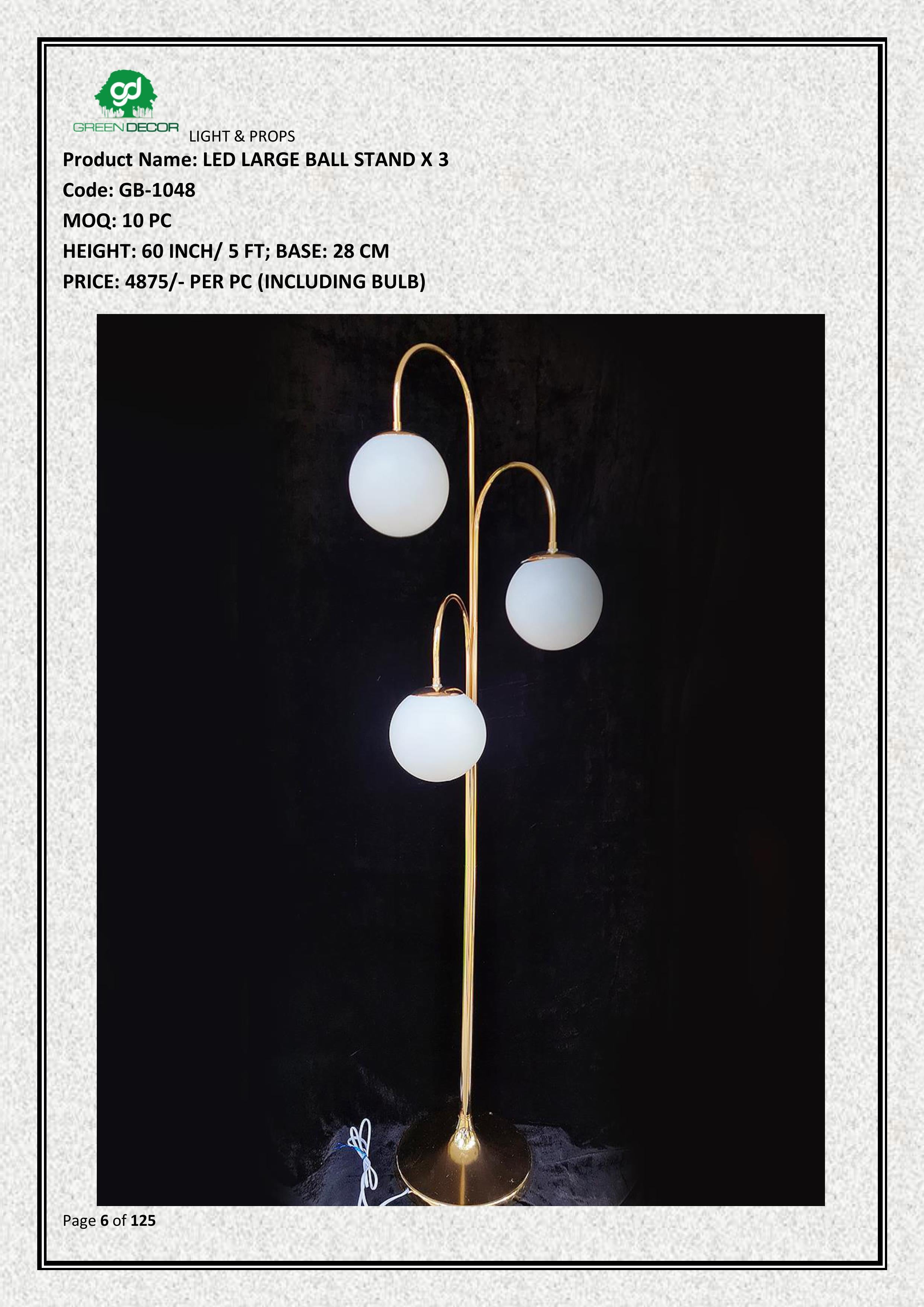 Led ball stand Green Decor Mumbai 