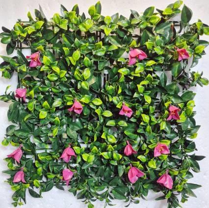 Artificial Green Wall Mat Design #10/pink (Outdoor use, 2-3 years colour stable)