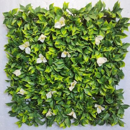 Artificial Green Wall Mat Design #10 /White (Outdoor use, 2-3 years colour stable)