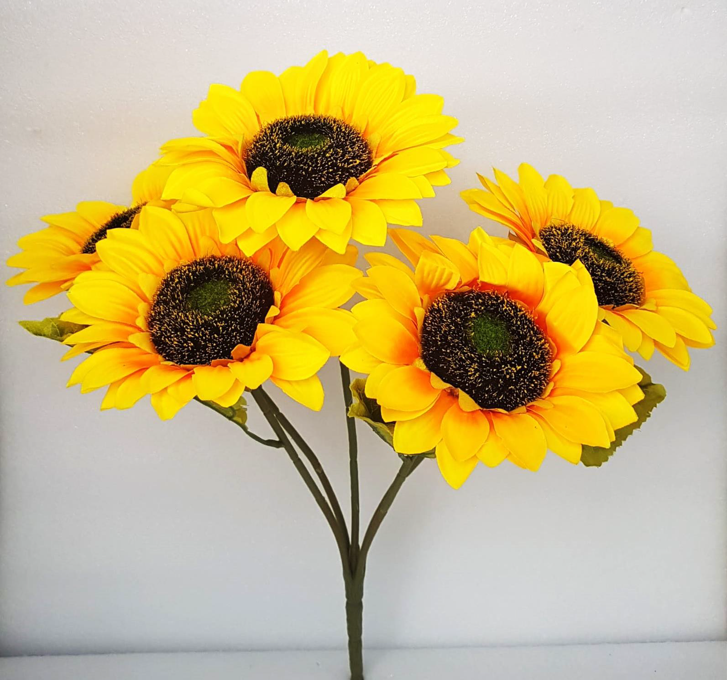 Artificial HQ Sunflower Bunch x 5 flowers